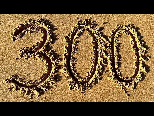 5 Minute Timer 300-0 Countdown in Sand Written Numbers | Mindful 300 Seconds | Five Mins Brain Break