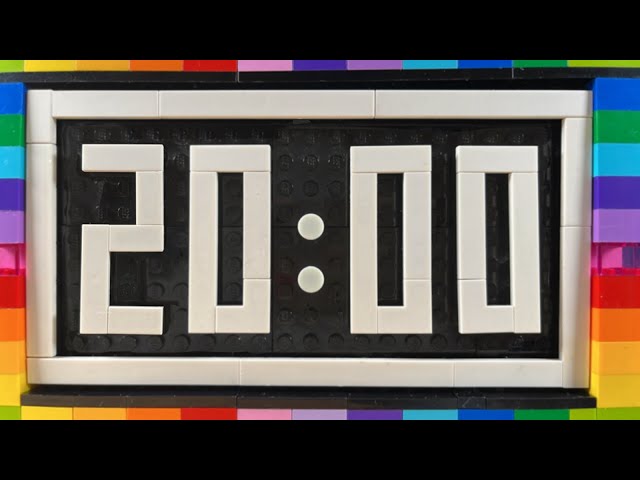 20 Minute Timer 4K LEGO Clock Countdown Digital | LEGO Stop Motion | Twenty Mins with Music